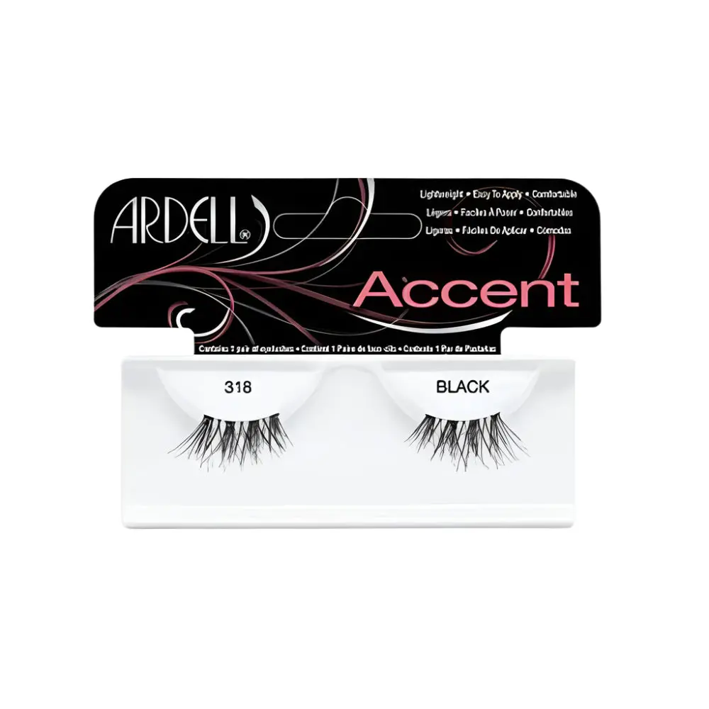 Ardell #318 False Eyelashes, Lightweight and Reusable Strip Lashes for Natural Volume and Comfortable All-Day Wear, 1 Pair, Cosmetic, Salon, Daily, Makeup, Prom Makeup, Beginners, Fashion, Bridal, Everyday Makeup