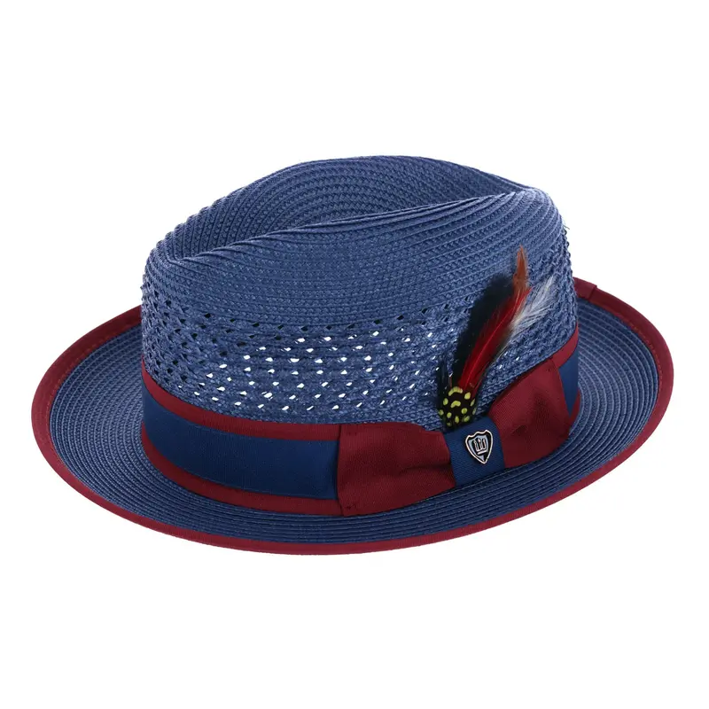 Richman Brothers Men's Polybraid Fedora Hat with Grossgrain Ribbon, Fedoras