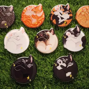 Cute Cat Adoption Phone Grip, Magnetic Phone Holder & Stand, Rescue Cat Lover Gift, Kawaii Kitty Phone Accessory