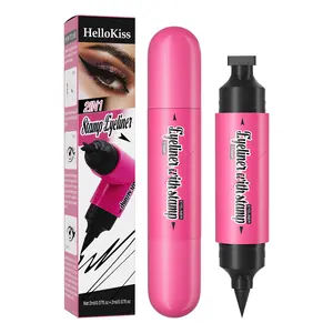 Rotating Eyeliner Stamp Pen – Dual-Head Design with Wing Stamp, Quick-Dry, Long-Lasting, Smudge-Proof for Easy Cat Eye, Sharp Winged Lines & All-Day Makeup Wear - Beginner Friendly Everyday Makeup Tool for Women, Women's cosmetics, Makeup tools.