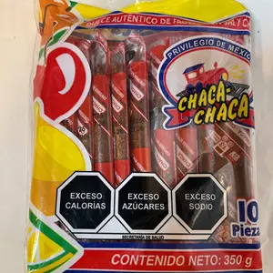 chaca chaca dulce autentico de fruta  con sal y chile