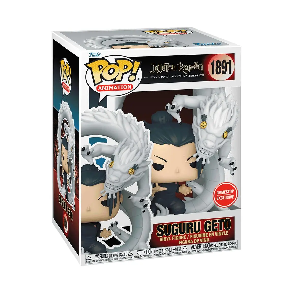Funko Premium Series Jujutsu Kaisen Geto Suguru & Cursed Spirit Dragon 6.1-in Detailed Characters Action Figure #1891, Premium Collectibles, Display Item for Jujutsu Kaisen Fans
