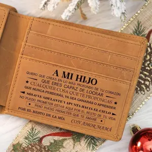 Handmade leather boys' wallet classic fashion design, son's birthday gift, boy's gift, children's gift creativity, children's birthday, mother's gift for son, son's congratulatory gift, son's graduation gift