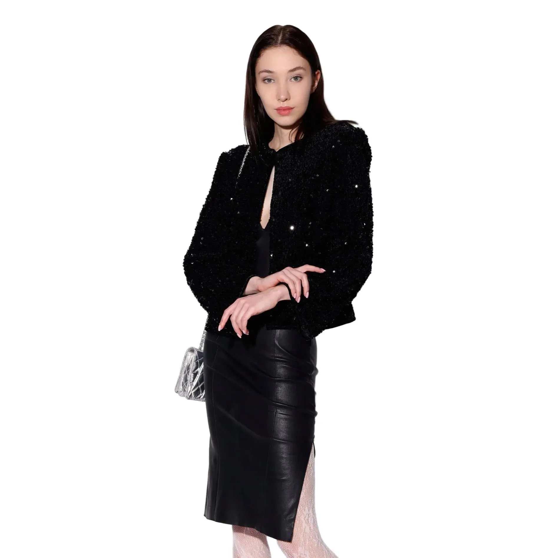 Walter Baker Janelle Jacket, Black Sequin