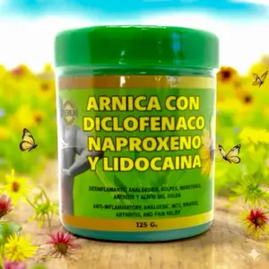 Arnica Con Diclofenaco Naproxeno y Lidocaina Pomada 125g Massage Balm - Soothing Full-body Care