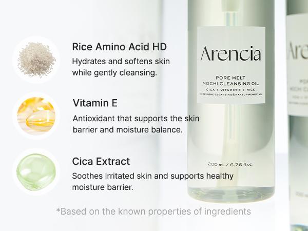 [Arencia Official] Pore Melt Double Cleansing Duo - Acne & Pore Safe Gentle Makeup-Removing Cleansing Oil & Foaming Wash with Rice, Vitamin E, Green Tea, Witch Hazel for Clear Skin, Pore Melt Mochi Cleansing Oil & Fresh Green Rice Mochi Cleanser 