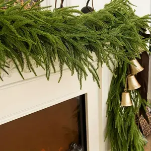 7-Size Premium Pine Garland Real Touch Artificial Greenery for Grand Staircase Fireplace Festive Wall Decor 106 118 71 Inches Flexible Durable