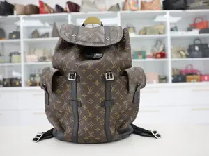 Pre-owned Louis Vuitton CANVAS Backpacks CHRISTOPHER MM MONOGRAM BACKPACK