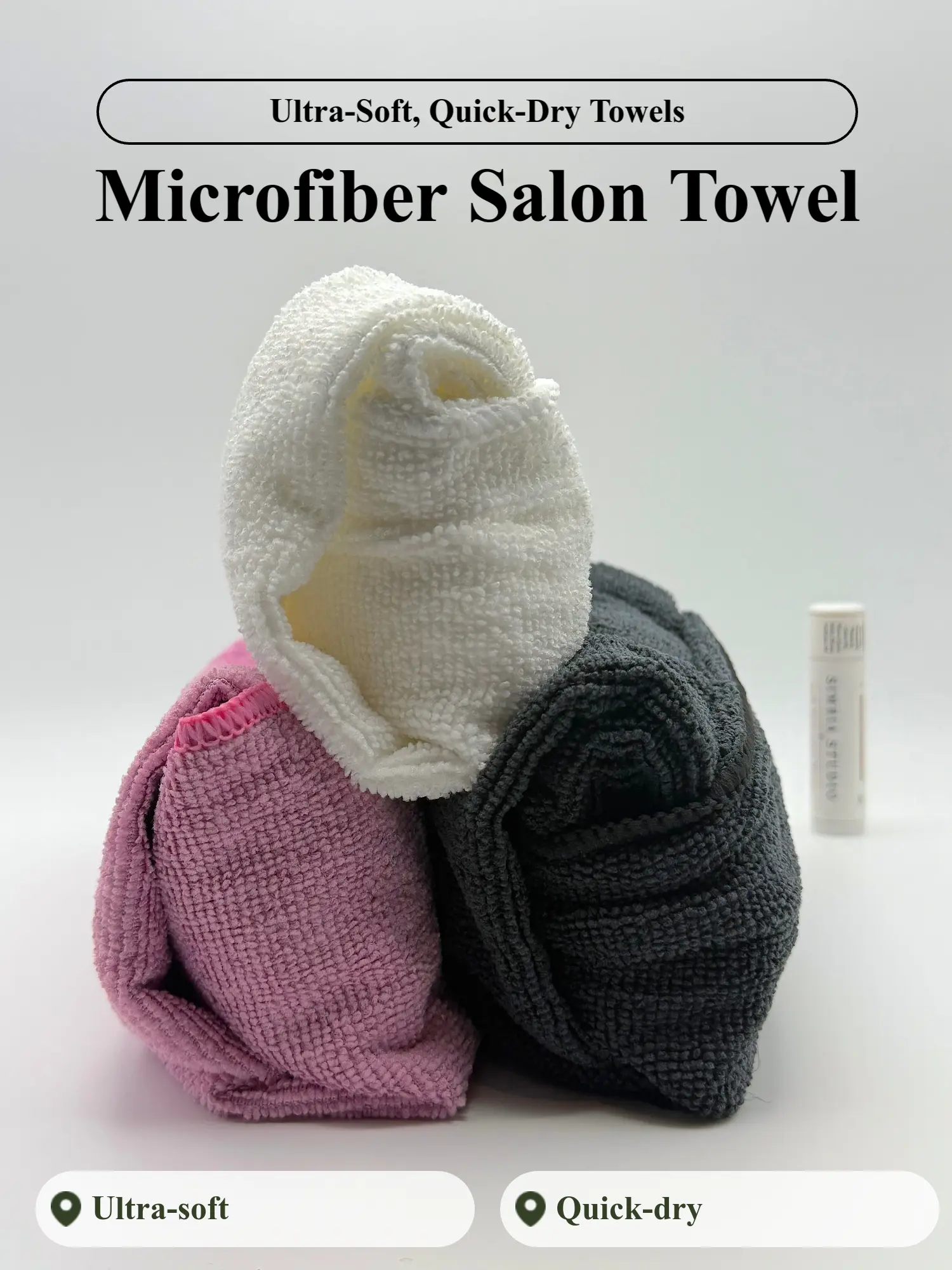Simria Studio 16x28 Microfiber Salon Towels - Ultra-Soft, Absorbent, Bleach-Resistant, Lightweight - for Gym, Bath, Home Hair Drying - Pack of 3 or 6