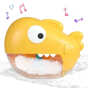 Baby bath toys, shark bath bubble machine, birthday gifts for boys and girls, toys for children aged 1-3.