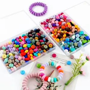 14mm Silicone Beads Kit, 180pcs/box Mixed Color Beads, DIY Jewelry Making Supplies for Necklace Bracelet Keychain Earrings Pendant