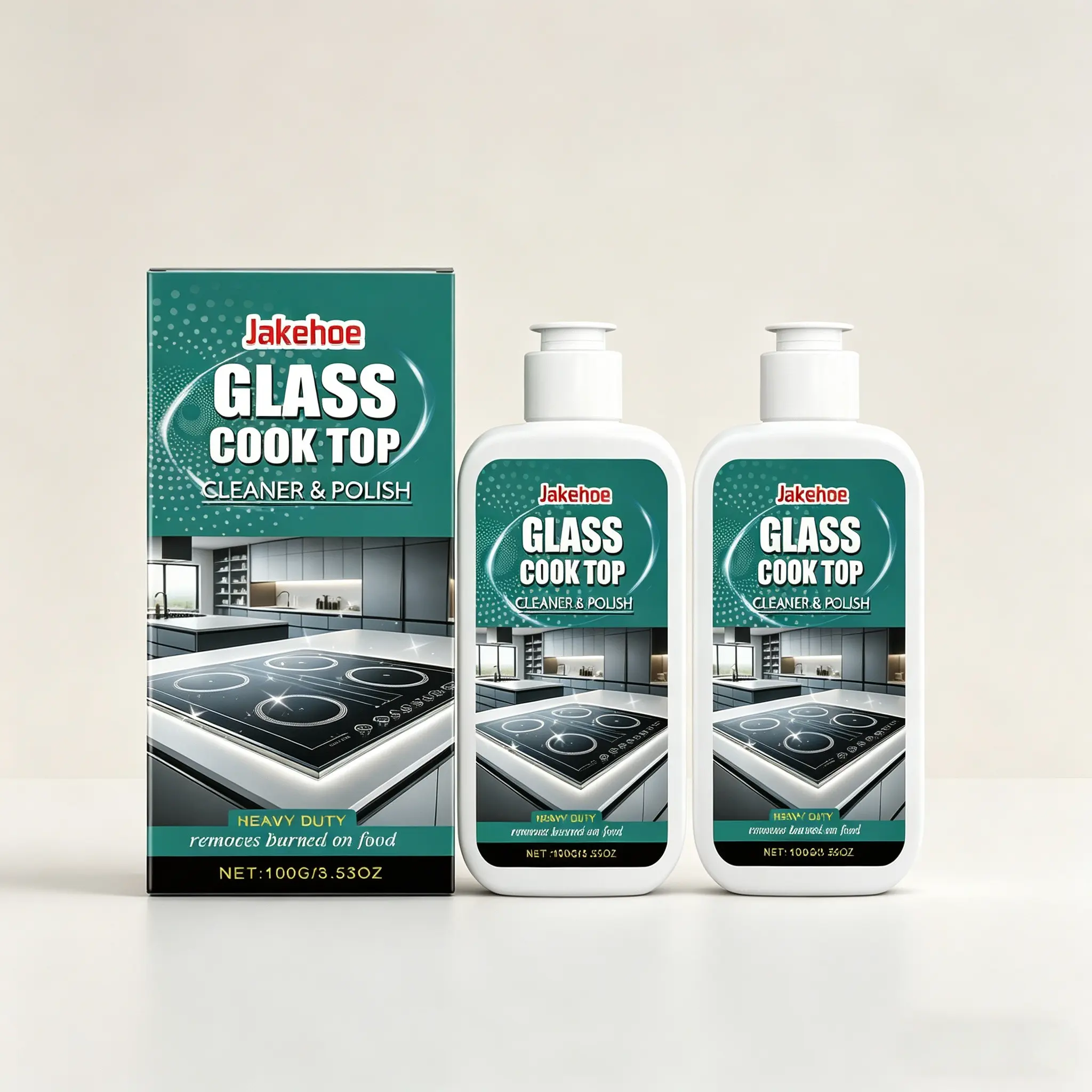 2-Pack Glass Stove Cleaner Polisher (100g*2), Heavy Duty Cleaner, Oil Stain Remover, Household Kitchen Cleaners, Home Kitchen Cleaning, Electromagnetic Ceramic Stove Degreaser, Removes Oil Stains, Maintains Shine