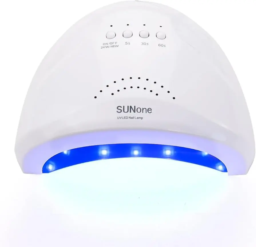 48W Portable UV-LED Nail Lamp for Gel Polish - Gentle Drying, 3 Timer Settings, Removable Nail Supplies Accessory, Fast Curing for Home/Salon Manicures (2026 Model)