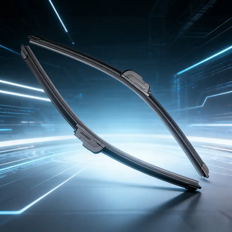 Premium All-Weather Frameless Front Windshield Wipers (Pack of 2) - J-Hook/U-Hook Fit, Silent, Durable Automotive Parts for Cars, SUVs, Vehicle Accessories