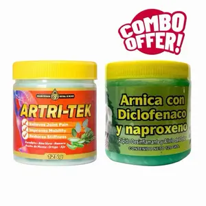 ARTRI-TEK + Arnica Con Diclofenaco Y Naprexeno 125g Herbal Massage Cream Premium Topical Formula with Arnica, Eucalyptus & Aloe Vera for Daily Comfort and Mobility Support,