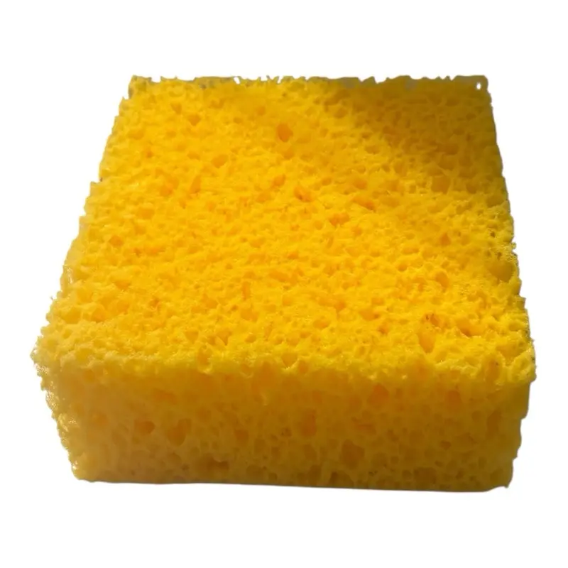Large cheese Square Textured Scrubber Sponge - Eco-Friendly Multi-Surface Cleaning Sponge, New-Size ASMR-Use Option, Ideal Gift for Home & Car Cleaning Products