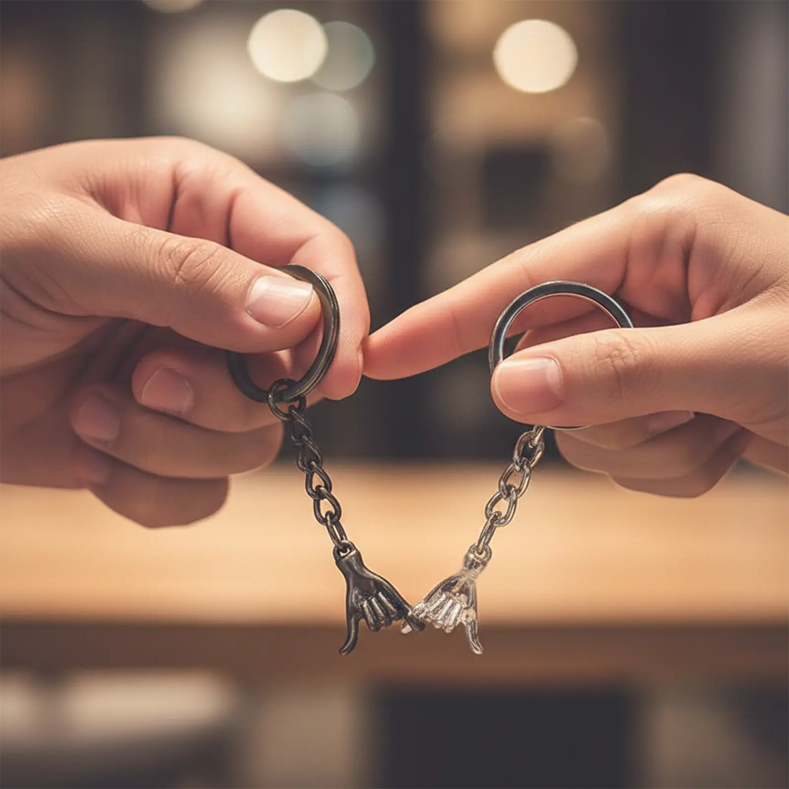 Pinky Promise Couple Keychains – Matching Friendship Key Rings for Boyfriend Girlfriend Best Friends