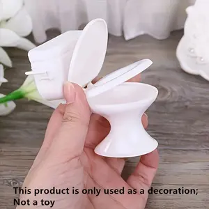 2pcs Mini Toilet Decoration - Bathroom Vanity Accessories, Non-functional Decorative Items, Ornaments
