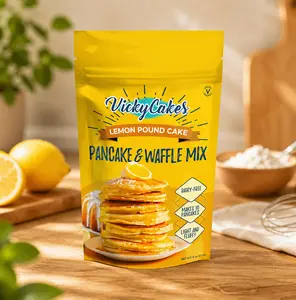 Vicky Cakes Lemon Pound Cake Pancake and Waffle Mix | Light & Fluffy, Dairy-Free, Vegan-Friendly, Non-GMO | 8oz
