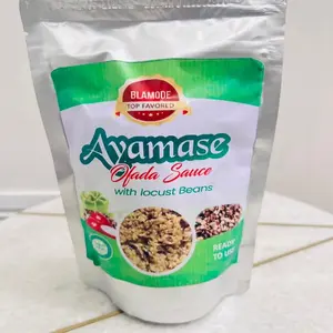 Blamode Ayamase Ofada Sauce with Locust Beans - Ready to Use Top Favored Nigerian Cuisine Condiment 500g