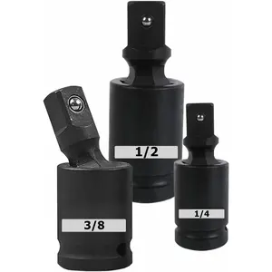 Universal Joint Swivel Socket Adapter Set,1/4",3/8"& 1/2"Drivers, Impact Universal Joint,U-Joint Drive Impact Grad Wobble Socket Wrench Set,Full Impact Grade