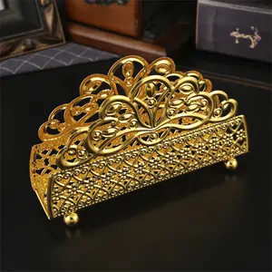 Hollow Out Design Tissue Holder, 2 Counts Modern Metal Tissue Holder, Home Decor Accessories for Kitchen Counter & Dining Table, Organiser