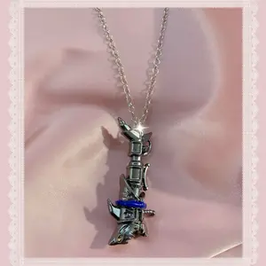 Kawaii League of Legends Jinx Video Game Vkei Punk Goth Gamer LGBT Necklace with Unique Design and Blue Accent