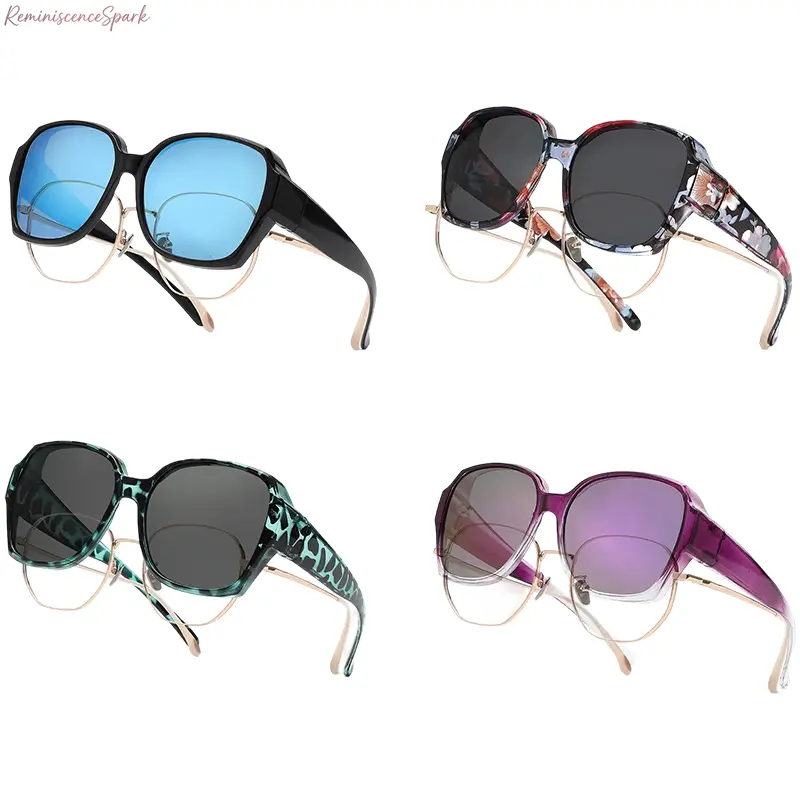 Unisex 4/2-Pack Oversized Geometric Polarized Sunglasses, UV400 Anti-Glare High Quality Fashionable Stylish Trendy Styling Lightweight Durable Eyewear, Bold Angular Flexible Frames, for Prescription Glasses, Driving, Outdoor Wear, Fashionable Sunglasses,,