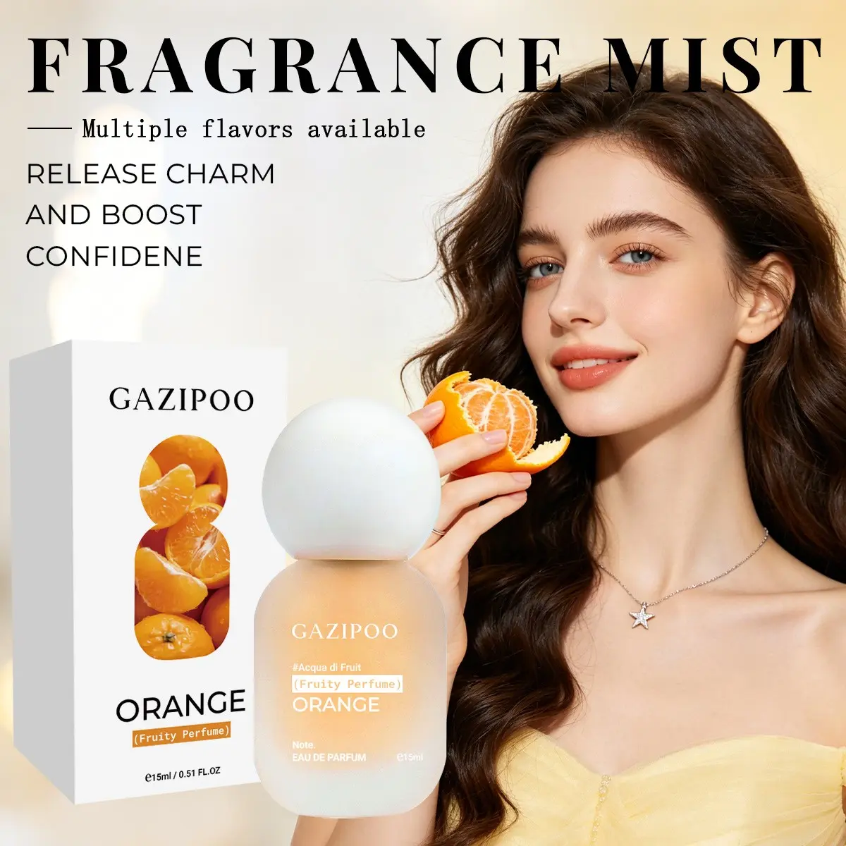 Women's fruity perfume fragrance spray, including dragon fruit, strawberry, orange, grapefruit, coconut, and many other flavors, 15ML0.51FL.OZ small bottle body is convenient to carry and many options are available, and the fragrance is lasting