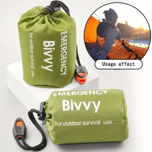 2pcs Emergency Sleeping | Portable, Lightweight Thermal Insulation Sleeping for Camping, Hiking, Outdoor Activities, PE Fabric, Rectangular Shape, Below 0°F Temperature Rating