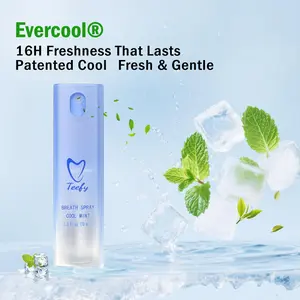 TEEFY Long Lasting Breath Spray for Bad Breath - 16 Hour Freshness, Garlic & Onion Odor Eliminator, Alcohol-Free Mouth Spray with Mint & Green Tea, Portable Fresh Breath Spray for Adults Oral Daily Gentle Peppermint