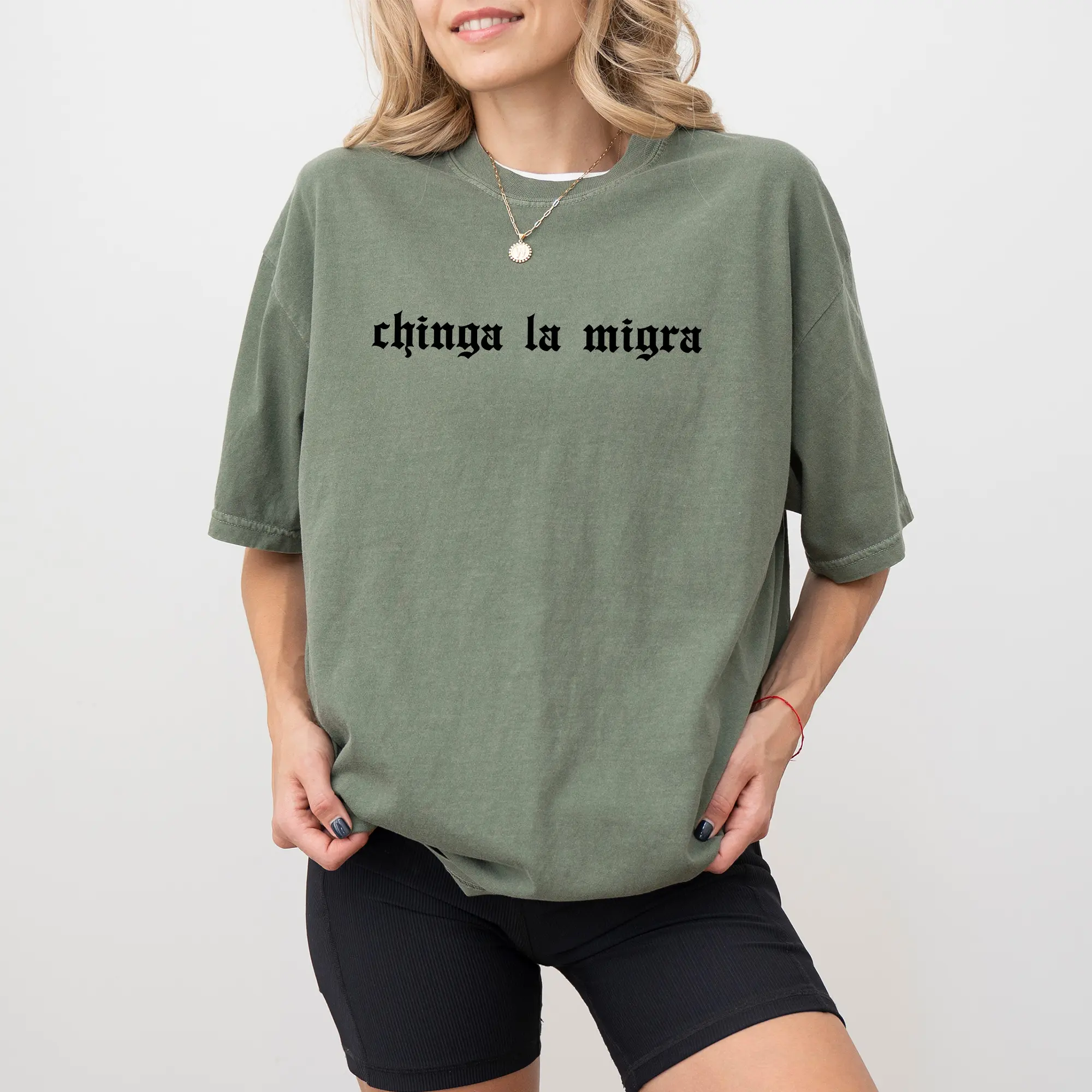 ChicCotton Vintage Chinga La Migra Comfort Colors Shirt, Gothic Abolish Ice T-shirt, No Human Is Illegal Graphic Tee, Human Rights Clothing