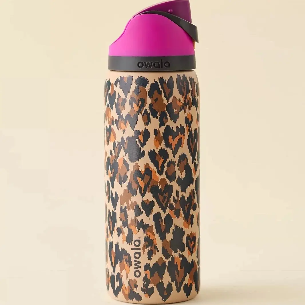 NEW Owala Wild At Heart 32oz FreeSip Water Bottle Limited Edition UO Cheetah Leopard Print
