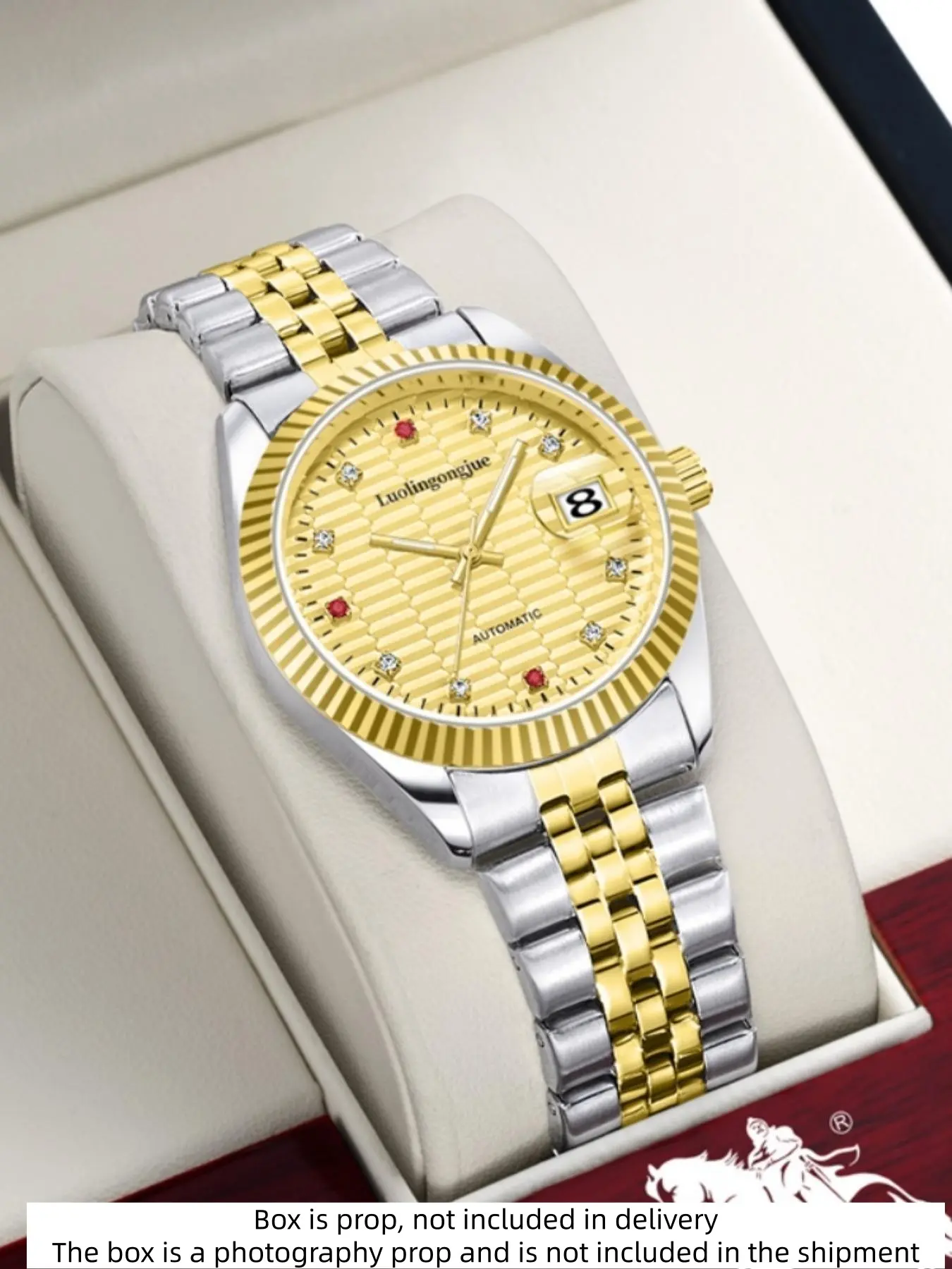 New Logos Series High-End Fashion Business Casual Men's Watch, Automatic Mechanical Movement, Hollow-Out Waterproof Calendar Steel Band