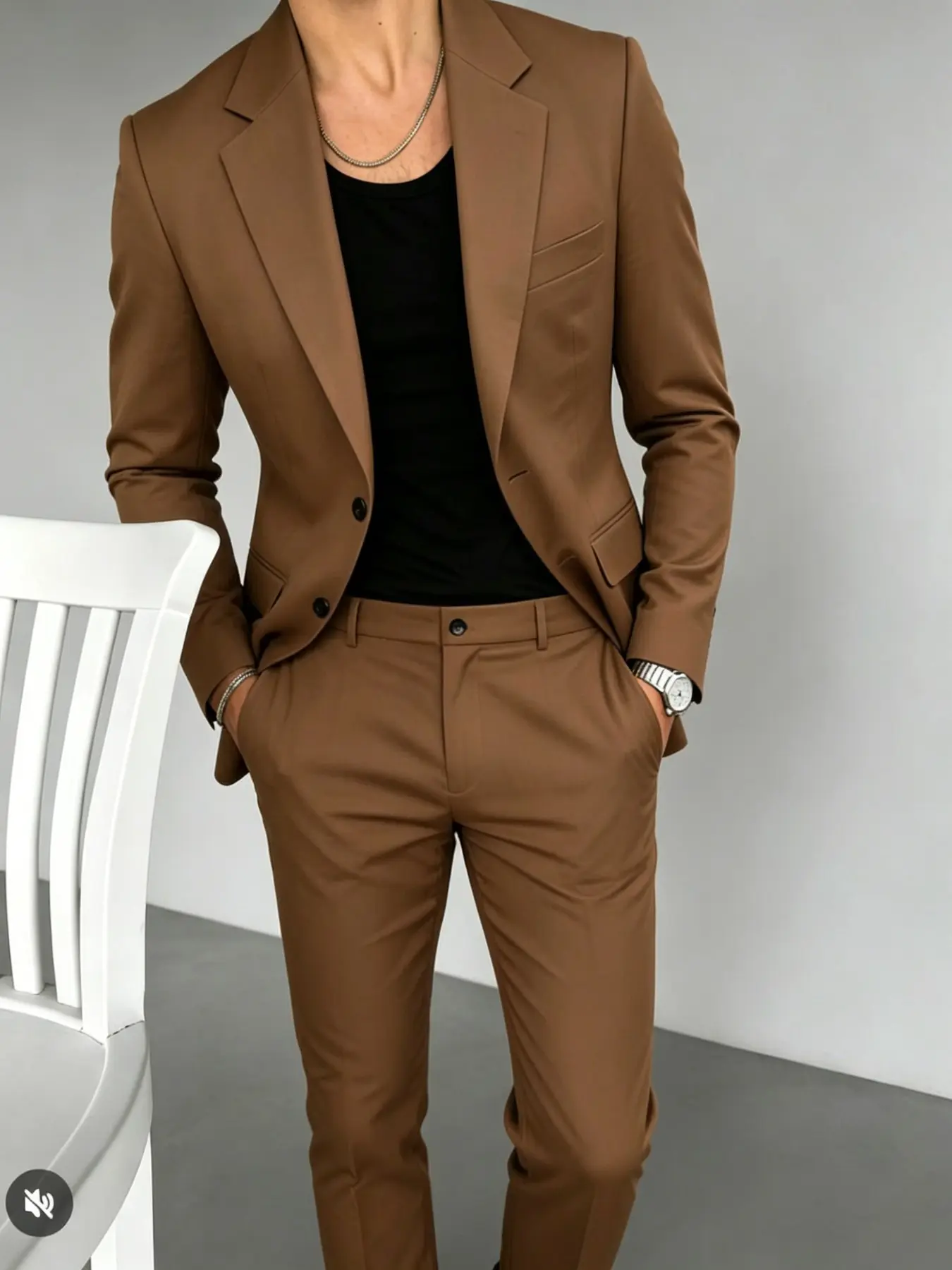 Men's Slim-Fit Blazer Suit Pants Set, High-Density Wrinkle-Resistant Fabric, Business Casual, All Seasons, Plain Pattern, Versatile Formal Wear, Suit Jacket Trousers, Business Work Clothes
