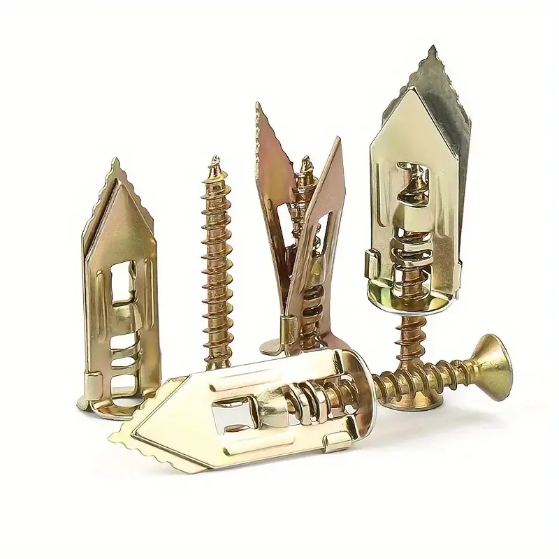 Gecko Expansion Serrated Screws - Lightweight Brick, Foam, Iron Construction for Secure Wall Mounting, Serrated Edge Screws  Wall Mounting Anchors | Iron Head Screws, Wall Anchors for Plasterboard Concrete, and Plaster Wall Anchors with Flat Head Hardware