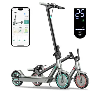 Foldable Electric Scooter - 350W Powerful Motor, 19MPH Max Speed, 8.5-Inch Solid Tires, Dual Brake System, 3 Adjustable Speed Modes, Smart APP Compatible, Ideal Gift for Sports & Outdoor Fitness Enthusiasts