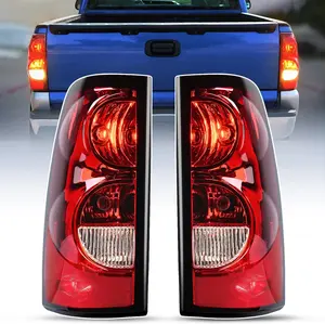 Nilight OE-Style Automotive Truck Vehicle DOT-Certified Taillight Assembly with Bulbs, Driver & Passenger Side Rear Lamps for 2003-2006 Chevy Silverado 1500/1500HD/2500/2500HD/3500 & 2007 Chevrolet Classic (Red, Automotive Parts)