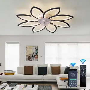35.4In Ceiling Fan with Lights, Remote Control 3 Color Temperatures,6 Gear wind Speed Fan Light