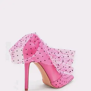 Polka Dot Barbie pink pump