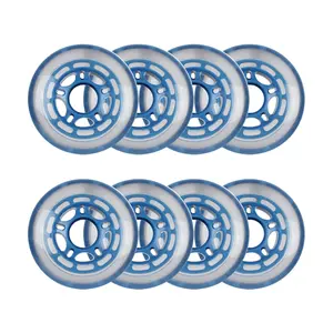 Player's Choice Roller Hockey Wheels - 5-Spoke Hub 76mm 78A Blue (8-Pack)