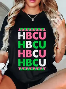 100% Cotton HBCU Pink and Green. Historically Black College University T-Shirt