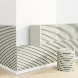 Wave Striped Pattern Soft Anti-collision Wall Sticker, 1 Count Self Adhesive Wall Decal, Waterproof Wall Decor for Home Living Room Bedroom