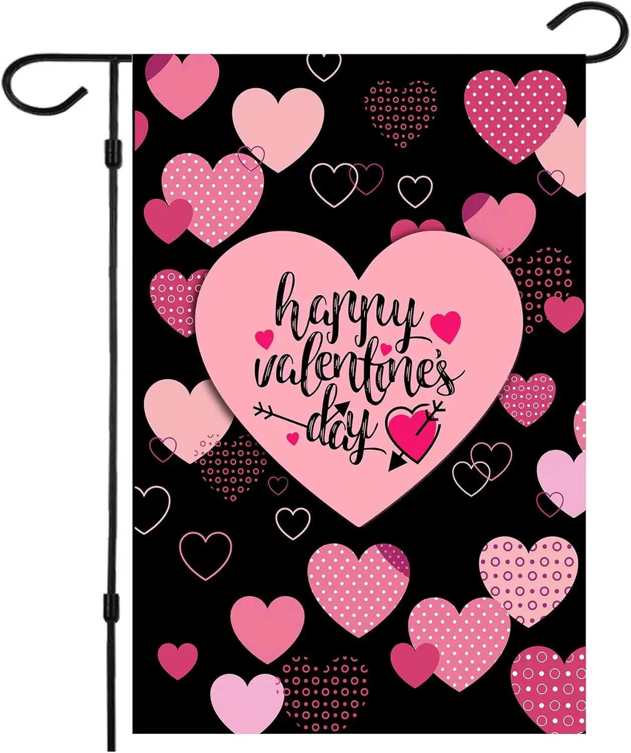 Valentine Flag, Double Sided Valentine's Day Flag Love Combination Valentine Garden Flag 12.5 x 18 Inch Valentine House Flags for Valentine's Day