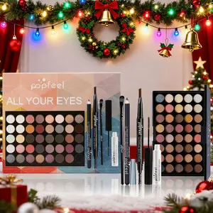 40 Color Eyeshadow Palette + Brush Set, Makeup Set Kit, Cold & Warm Tones, Long-Lasting, Perfect for Daily, Christmas, Date, Valentine's Day Gift