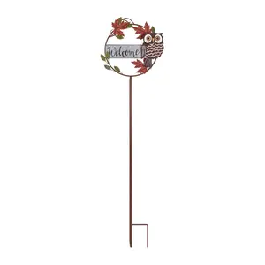 Sunset Vista Owl Welcome Stake 42"