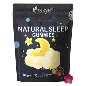 CRASYE Natural Sleep-Aid Gummies - Sugar-Free, Melatonin-Free Soothing Supplement with L-theanine, Magnesium, Chamomile - 60 Count