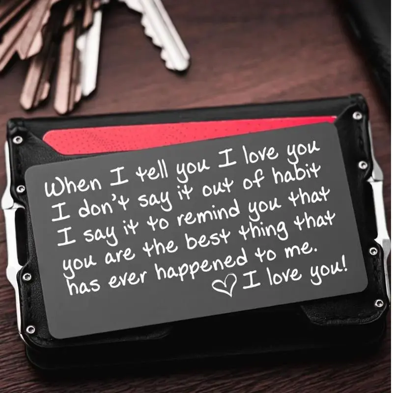 Engraved Wallet Card Gift for Boyfriend, Anniversary Present for Husband, Perfect Gift for Men, Ideal for Special Occasions, Men Gifts