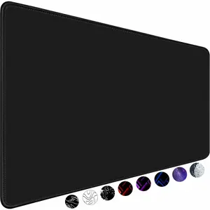 Gaming  Pad, Large  Pads   Big  Pad with Stitched Edge, XXXL Non-Slip Black Computer Mousepad Desk Mat for Gamer, Office & Home, Black