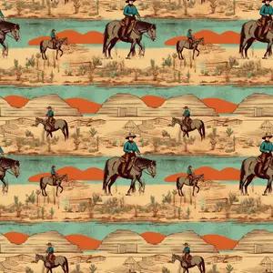 The Cowboy Life Pattern 16 Quilting Cotton Fabric